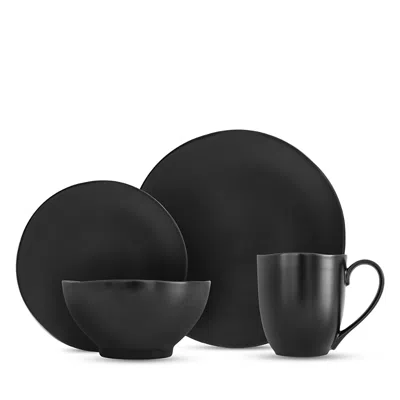 Fortessa Heirloom Charcoal 16-piece Dinnerware Set In Black