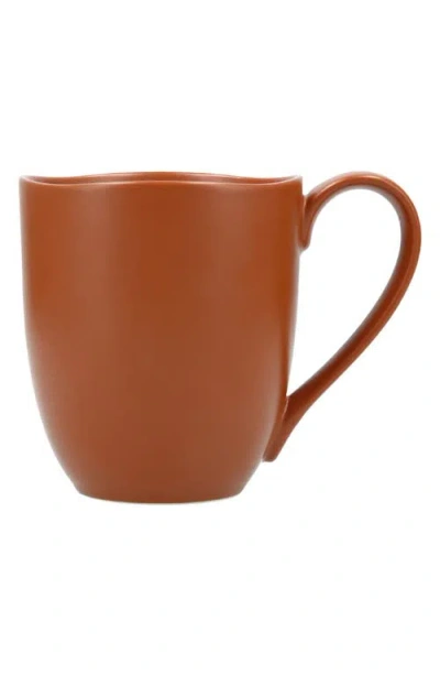 Fortessa Heirloom Set Of 4 Tapered Ceramic Mugs In Terracotta
