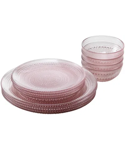 Fortessa Jupiter 12-piece Dinnerware Set, Service For 4 In Pink