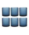 Fortessa Jupiter 13.9 oz Triple Old-fashioned Glass 6-piece Set In Cornflower