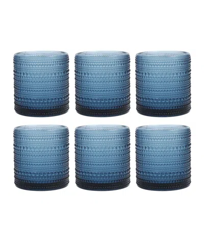 Fortessa Jupiter 13.9 oz Triple Old-fashioned Glass 6-piece Set In Cornflower