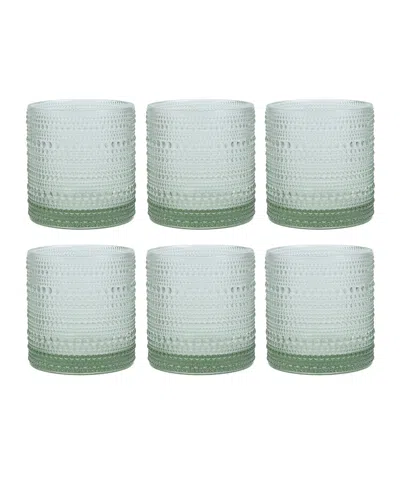 Fortessa Jupiter 13.9 oz Triple Old-fashioned Glass 6-piece Set In Sage