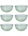 Fortessa Jupiter 6pc Cereal Bowls In Green