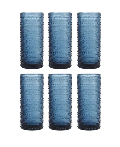Fortessa Jupiter 10.8 oz Collins Highball Glass 6-piece Set In Cornflower