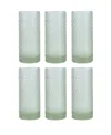 Fortessa Jupiter 10.8 oz Collins Highball Glass 6-piece Set In Sage