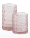 Fortessa Jupiter Dof Glass, 10oz., Set Of 6 In Pink