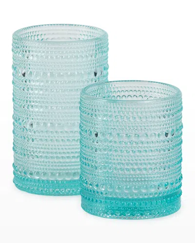 Fortessa Jupiter Dof Glass, 10oz., Set Of 6 In Pool Blue