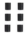 Fortessa Jupiter Set Of 6 Iced Beverage Glasses In Obsidian