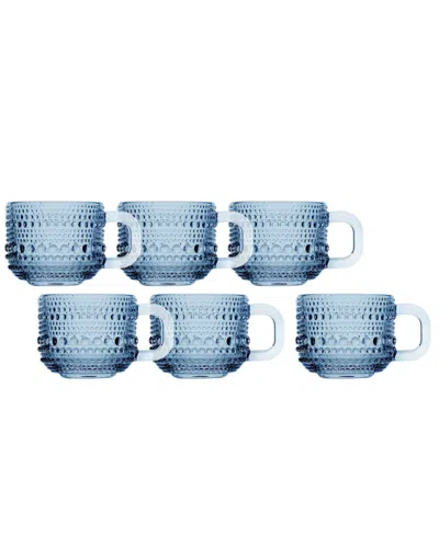 Fortessa Jupiter Espresso Cups, Set Of 6 In Blue