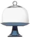 Fortessa Jupiter Cornflower 8.5" Cake Stand And Dome Set In Blue