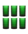 Fortessa Jupiter Ice Beverage Glasses, Set Of 6 In Deep Grass Green