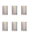 Fortessa Jupiter Set Of 6 Beverage Glasses In Iridescent