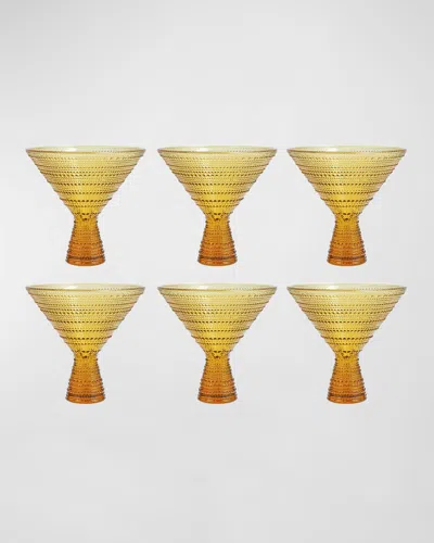 Fortessa Jupiter Martini Glasses, Set Of 4 In Amber