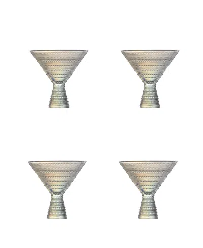 Fortessa Jupiter Martini Glasses, Set Of 4 In Multi