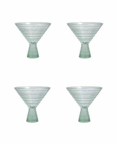 Fortessa Jupiter Martini Glasses, Set Of 4 In Green