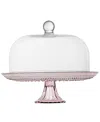 Fortessa Jupiter Pink 13" Cake Stand And Dome Set In Pink
