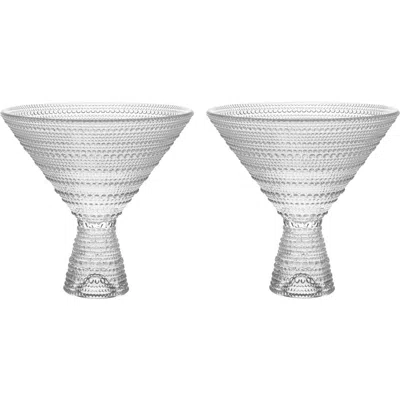 Fortessa Jupiter Set Of 2 Martini Glasses In Clear