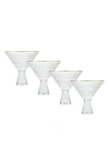 Fortessa Jupiter Set Of 4 Martini Glasses In Transparent