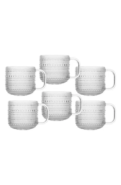 Fortessa Jupiter Set Of 6 Coffee Cups In Clear
