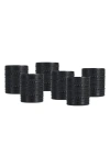 Fortessa Jupiter Set Of 6 Double Old Fashion Glasses In Black
