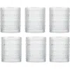 Fortessa Jupiter Set Of 6 Gold Rim Double Old Fashioned Glasses In Clear