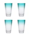 Fortessa La Cote Outdoor Highball 22oz, Set Of 4 In Amalfi Blue