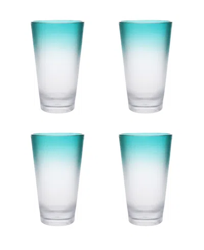 Fortessa La Cote Outdoor Highball 22oz, Set Of 4 In Amalfi Blue