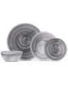 Fortessa La Jolla Glass 16pc Grey Dinnerware Set Service For 4 In Gray