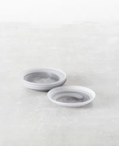 Fortessa La Jolla Glass Bread & Butter Plates, Set Of 4 In Gray