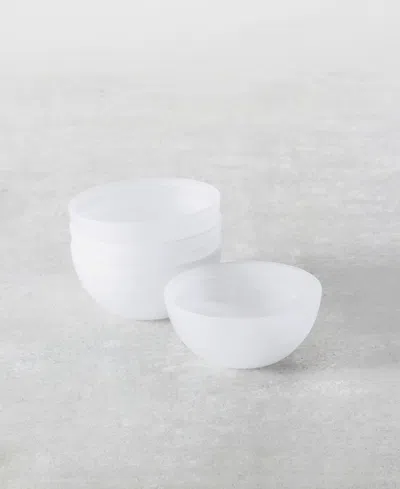 Fortessa La Jolla Glass Cereal Bowls, Set Of 4 In White