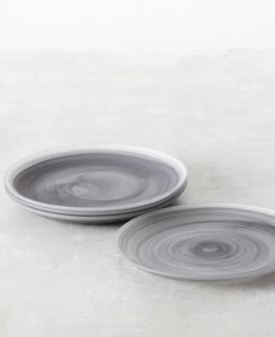 Fortessa La Jolla Glass Dinner Plates, Set Of 4 In Grey