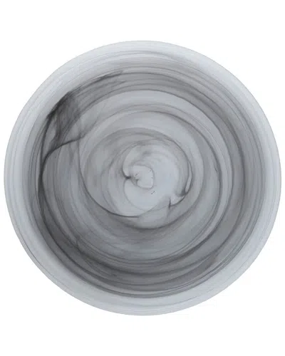 FORTESSA FORTESSA SET OF 4 LA JOLLA GLASS GREY CHARGER/SERVICE PLATES