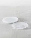 Fortessa La Jolla Glass Salad Plates, Set Of 4 In White