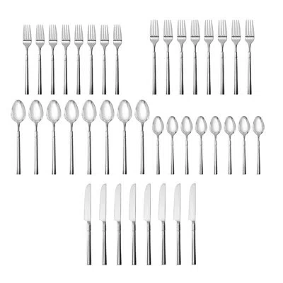 Fortessa Lloyd 18/10 Stainless Steel, 40 Piece Flatware Set (service For 8), Silver