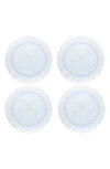Fortessa Lorelei Set Of 4 Iridescent Charger Plates In Clear