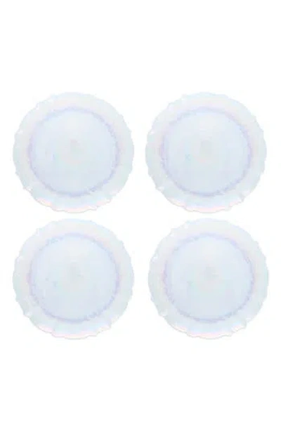 Fortessa Lorelei Set Of 4 Iridescent Charger Plates In Clear