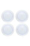Fortessa Lorelei Set Of 4 Iridescent Dinner Plates In Clear