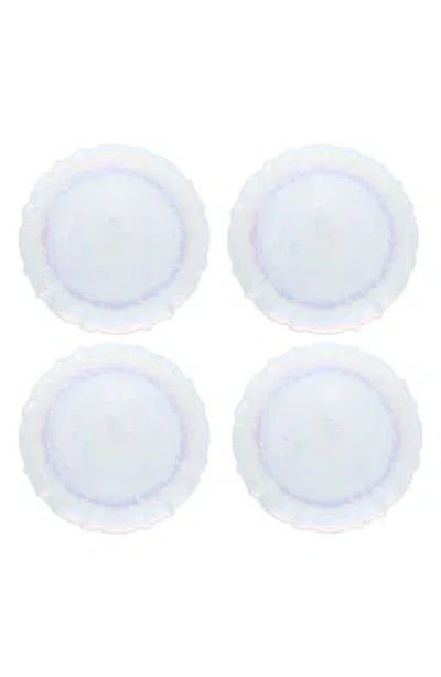 Fortessa Lorelei Set Of 4 Iridescent Dinner Plates In Clear