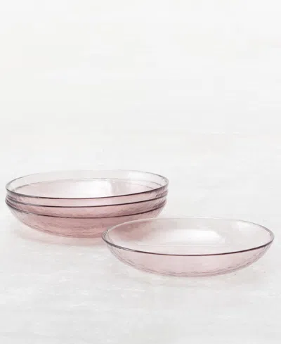 Fortessa Los Cabos Coupe Entree Bowls, Set Of 4 In Pink