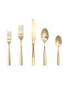 Fortessa Lucca Faceted Brushed Gold 5pc Place Setting In Gold