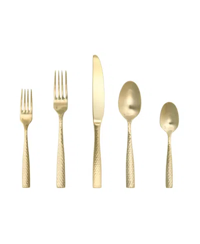 Fortessa Lucca Faceted 5-piece Place Setting In Gold