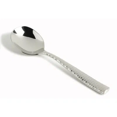Fortessa Lucca Faceted Bouillon 18/10 Stainless Steel Soup Spoon