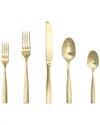 Fortessa Lucca Faceted Brushed Gold 5pc Place Setting In Gold