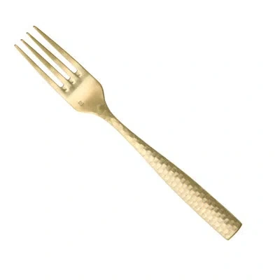 Fortessa Lucca Faceted Salad/dessert Fork In Gold