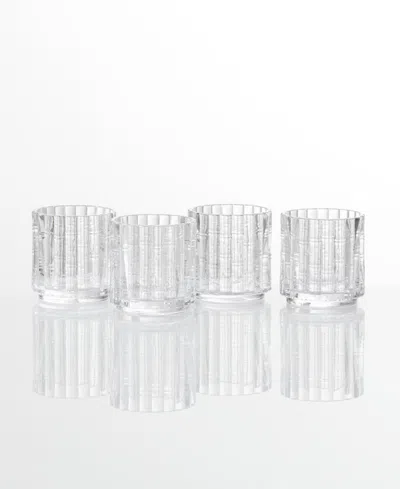 Fortessa Mahalo Double Old-fashioned Glasses, Set Of 4 In Transparent