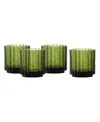 Fortessa Mahalo Double Old-fashioned Glasses, Set Of 4 In Green