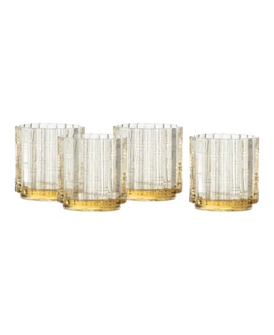 Fortessa Mahalo Double Old-fashioned Glasses, Set Of 4 In Transparent