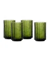 Fortessa Mahalo Iced Beverage Glasses, Set Of 4 In Green