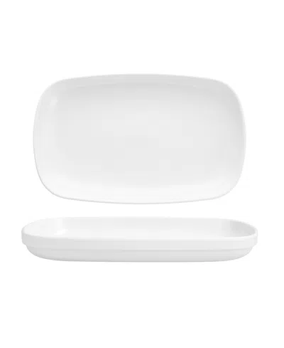 Fortessa Melamine Cooper 11" Rectangle Platter In White
