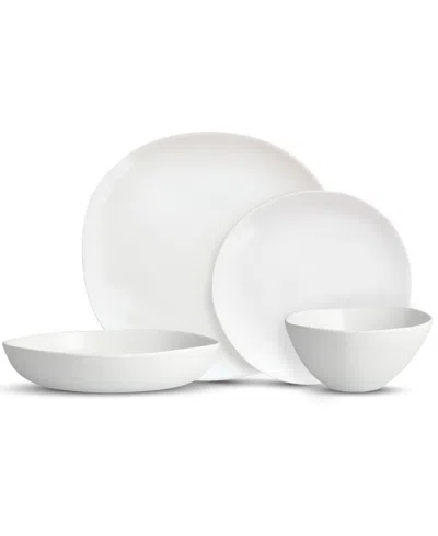 Fortessa Melamine Sandia 16 Piece Dinnerware Set, Service For 4 In Bianco